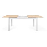 Table à manger extensible BERGEN - chêne artisan et blanc - 160-215 x 90 x 75 cm