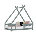 Lit cabane enfant TAHUKA 80 x 180 vert sauge