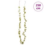 vidaXL Guirlandes de fleurs de Noël 6 Pièces blanc 250 cm