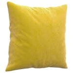 vidaXL Ensemble de canapés 3 Pièces avec coussins jaune velours