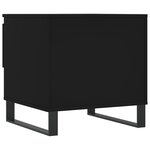 vidaXL Table basse noir 50x46x50 cm bois d’ingénierie