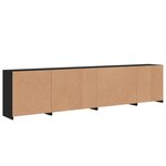 vidaXL Buffet avec lumières LED noir 283x37x67 cm