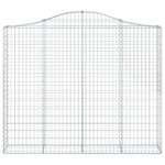 vidaXL Paniers à gabions arqués 13 Pièces 200x30x160/180 cm Fer galvanisé