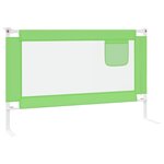 vidaXL Barrière de sécurité de lit d'enfant Vert 120x25 cm Tissu