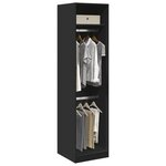 vidaXL Garde-robe Noir 50 x 50 x 200 cm Bois d'ingénierie