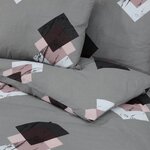 vidaXL Ensemble de housse de couette Gris 140x200 cm Coton