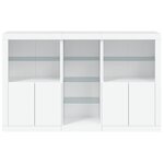 vidaXL Buffet avec lumières LED blanc 162x37x100 cm