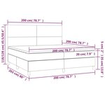 vidaXL Sommier à lattes de lit avec matelas Cappuccino 200x200 cm