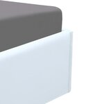 Lit coffre adulte 160 x 200 cm - Simili Blanc - Sommier inclus