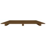 vidaXL Cadre de lit sans matelas marron miel 90x200 cm bois pin massif