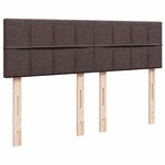 vidaXL Sommier à lattes de lit avec matelas Marron foncé 140x200 cm