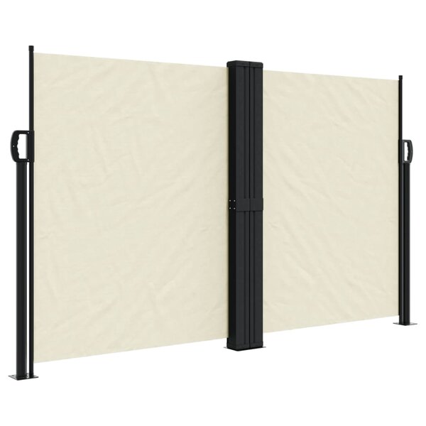 vidaXL Auvent latéral rétractable crème 140x1200 cm