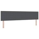 vidaXL Tête de lit Design Simple Gris Foncé 200 cm Tissu en Velours Côtelé