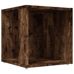 vidaXL Table d'appoint Chêne fumé 33x33x34 5 cm Bois d'ingénierie