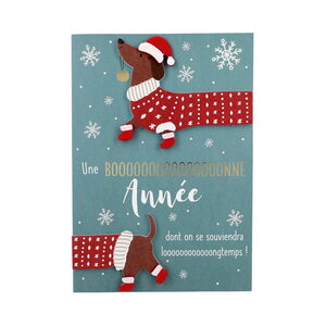 Carte de voeux fêtes de fin d'année bonne année dont on se souviendra longtemps