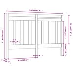 vidaXL Tête de lit 166x4x100 cm Bois massif de pin