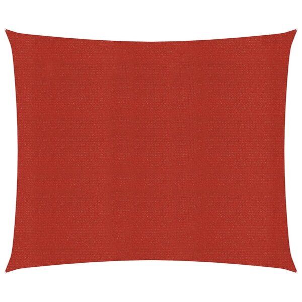 vidaXL Voile d'ombrage 160 g/m² Rouge 6x6 m PEHD