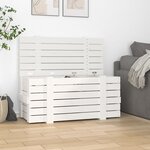 vidaXL Boîte de rangement Blanc 91x40 5x42 cm Bois massif de pin