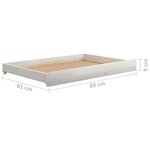 vidaXL Lit coulissant 2x(90x200) cm Blanc Bois de pin massif