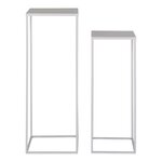 Lot de 2 jardinières en acier gris
