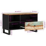 vidaXL Meuble TV 80x33x46 cm bois de récupération et d'ingénierie