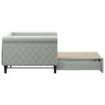 vidaXL Lit de jour avec lit gigogne gris clair 90x200 cm velours