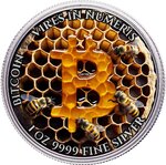 Pièce de monnaie en Argent 2 Dollars g 31.1 (1 oz) Millésime 2024 BEE