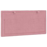 vidaXL Coussin de tête de lit rose 100 cm velours