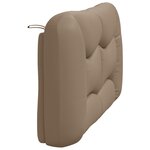vidaXL Coussin de tête de lit cappuccino 120 cm similicuir