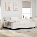 vidaXL Lit Box Spring Crème 200x200 cm en Tissu Côtelé