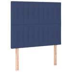 vidaXL Têtes de lit 2 Pièces Bleu 100x5x78/88 cm Tissu