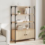 vidaXL Bibliothèque à 3 niveaux chêne sonoma 70x30x109 5 cm
