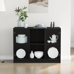Buffet vidaXL Chêne Noir 102x37x75 5 cm Bois Aggloméré