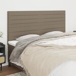 vidaXL Têtes de lit 4 Pièces Taupe 80x5x78/88 cm Tissu