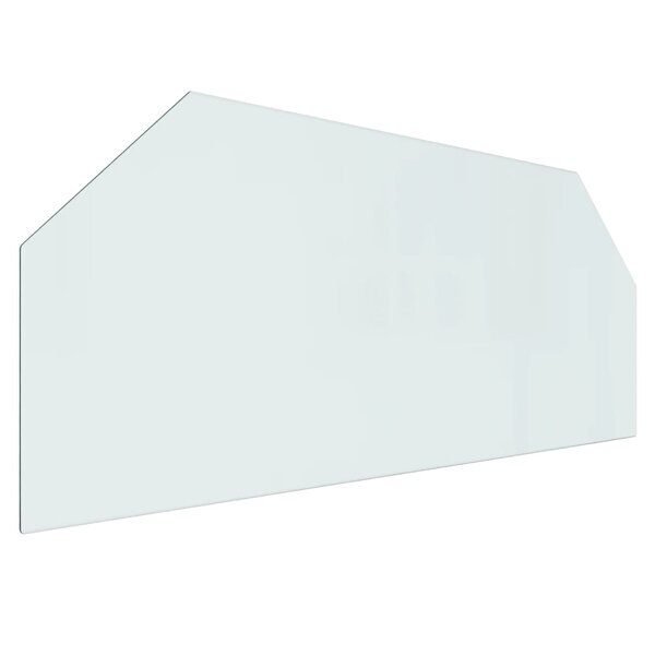 vidaXL Plaque de verre pour cheminée hexagonale 120x50 cm