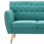 vidaXL Canapé à 3 places revêtement en tissu 172x70x82 cm vert