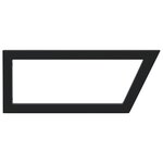 vidaXL Supports d'étagères pour lavabo 2 Pièces noir trapèze acier