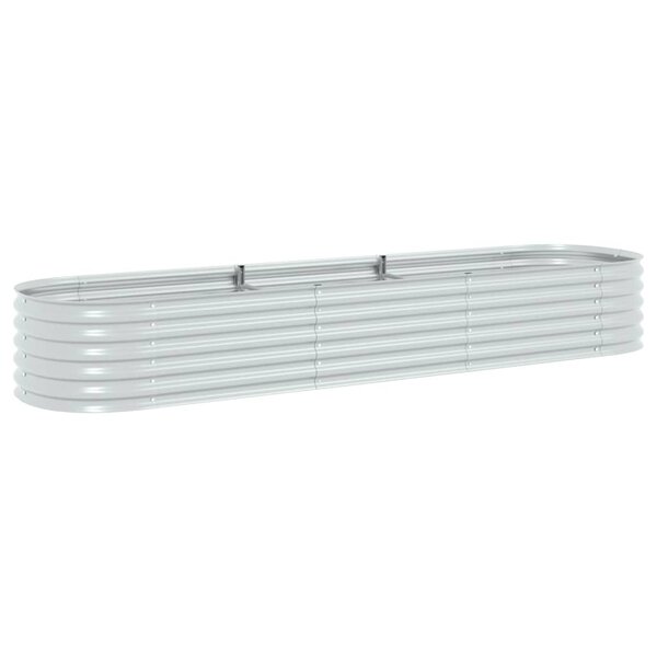 vidaXL Lit surélevé de jardin 320x80x44 cm Acier galvanisé Argenté