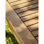 Salon de jardin en bois d'Acacia FSC avec coussins + housse de protection - 7 personnes - Levata - Gris