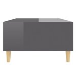 vidaXL Table basse gris brillant 103 5x60x35 cm bois d'ingénierie