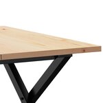 vidaXL Table basse cadre en X 60x60x40 cm bois de pin massif et fonte
