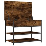 vidaXL Banc à chaussures chêne fumé 70x42 5x50 cm bois d'ingénierie
