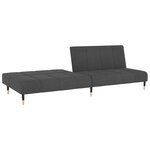 vidaXL Canapé-lit à 2 places gris foncé velours
