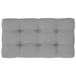 vidaXL Canapé central palette de jardin Gris Bois de pin imprégné
