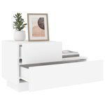 vidaXL Table de chevet avec lumières LED blanc 70x36x40 5 cm