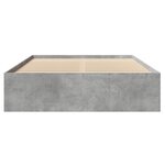 vidaXL Cadre de lit gris béton 120x190 cm bois d'ingénierie