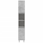 vidaXL Ensemble d'armoires de salle de bain 3 Pièces gris béton