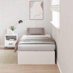 Cadre de lit de rangement vidaXL Blanc 90x200 cm