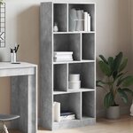 vidaXL Bibliothèque gris béton 57x28 5x141 cm bois d'ingénierie