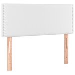 vidaXL Sommier à lattes de lit avec matelas Blanc 80x200 cm Similicuir